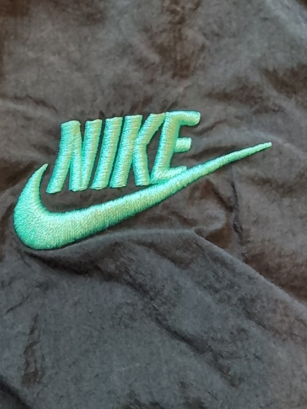 Nike Black Men's Athletic Shorts with Teal Swoosh - Picture 3 of 9